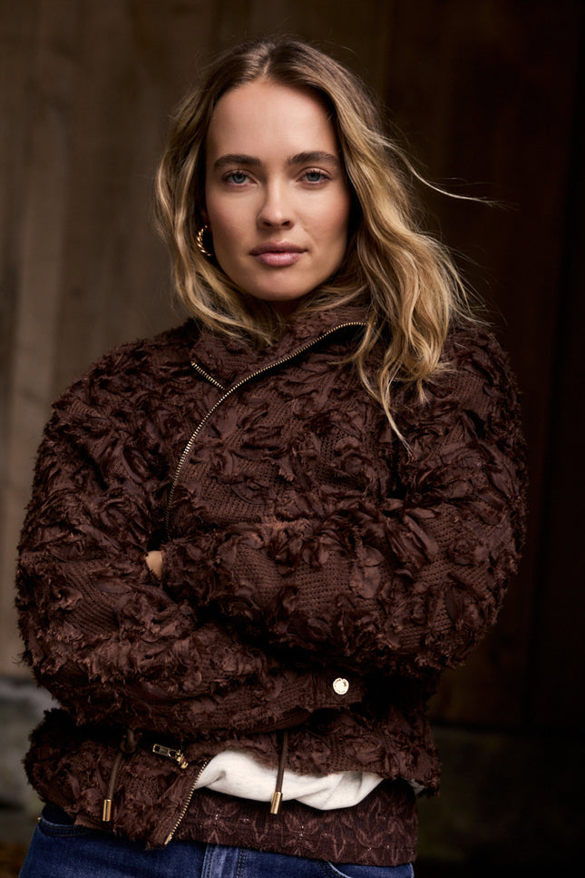 Jacket Fancy Lace Chocolate C39-21-801