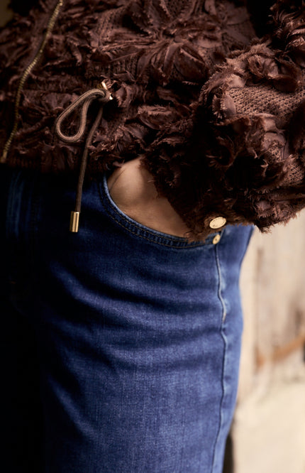Jacket Fancy Lace Chocolate C39-21-801