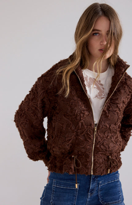 Jacket Fancy Lace Chocolate C39-21-801