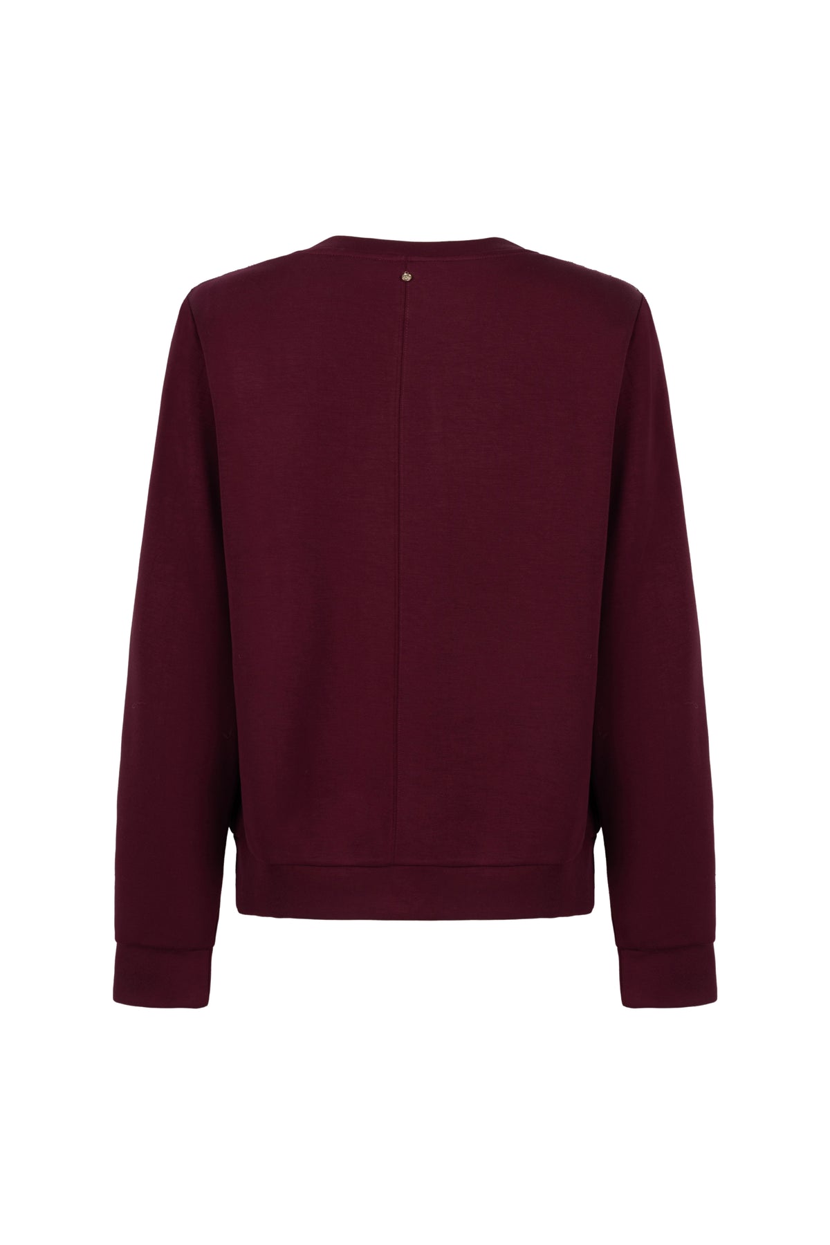 Tramontana technische sweattrui met kanten details in pomegranate kleur, casual en comfortabel voor dagelijks gebruik