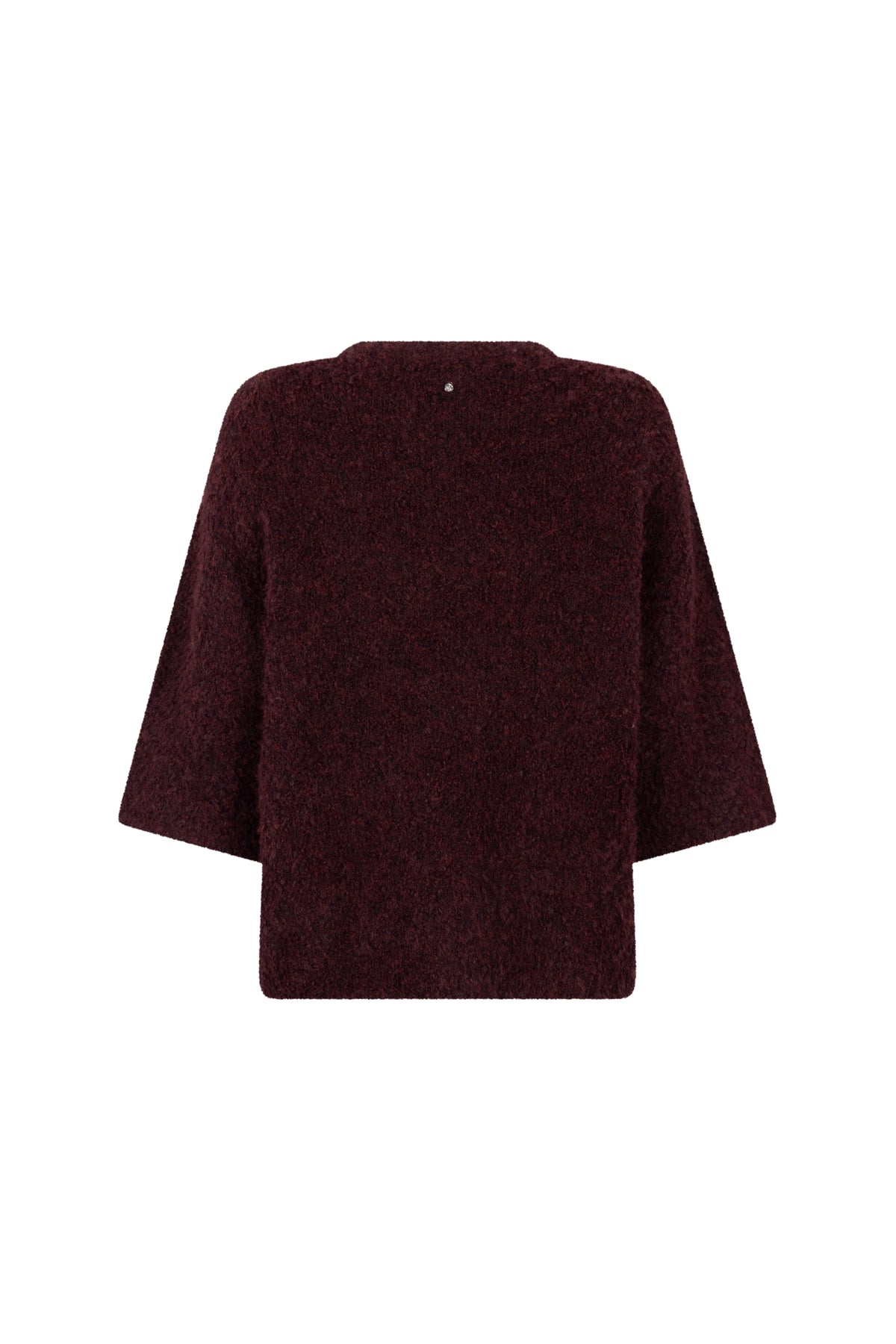 Lichte trui van boucle in pomegranate kleur van Tramontana, met zachte textuur en stijlvolle pasvorm.
