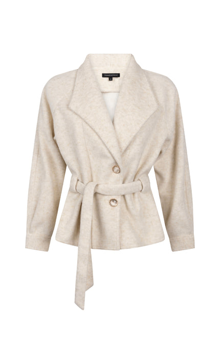 Jacket Selffabric Belt Snow C44-21-801