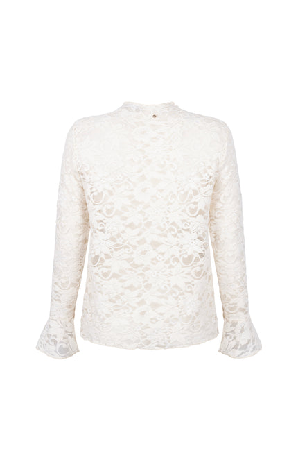 Top Velvet Stretch Lace Snow C65-21-401