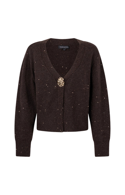 Vest Fancy Button Chocolate O08-21-701