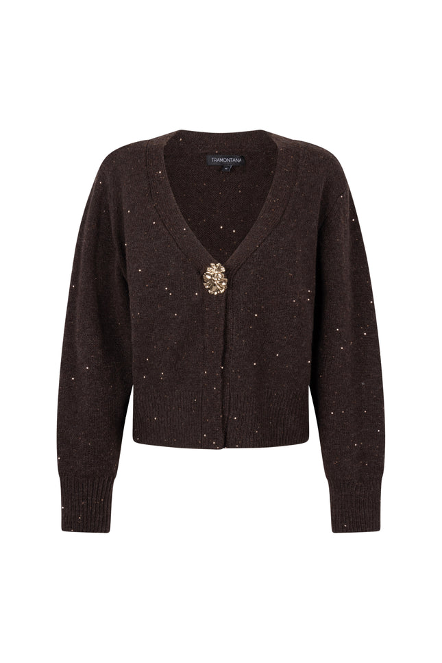 Vest Fancy Button Chocolate O08-21-701