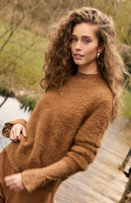 Trui Feather Yarn Cinnamon Melange O01-22-602