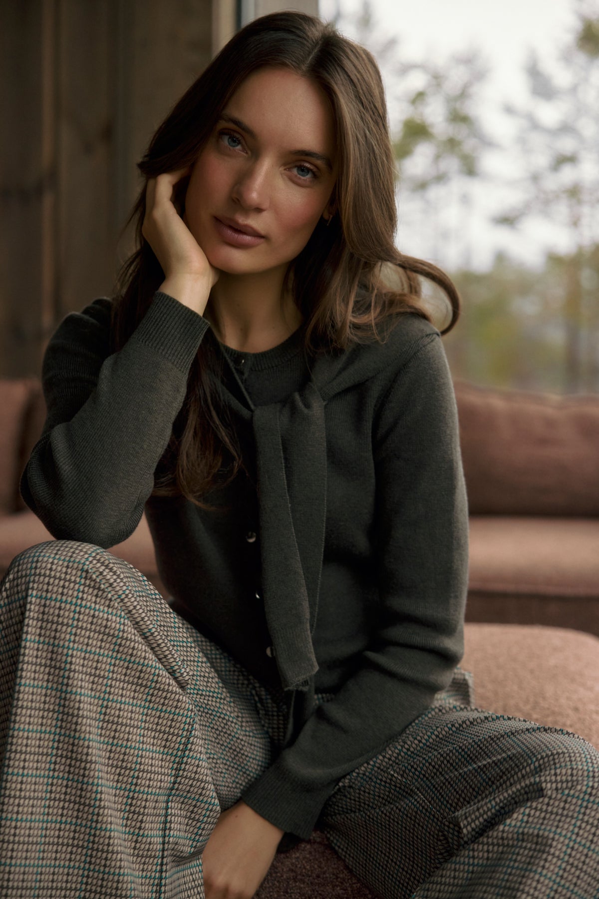 Lady Day reisbroek met ruitprint, comfortabele pasvorm en stijlvolle check print, geschikt voor casual en reizen.
