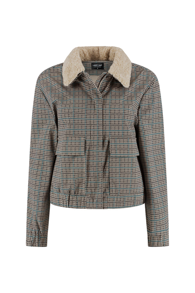 Travel Jacket Georgia Marin Check Print L49-475-3509