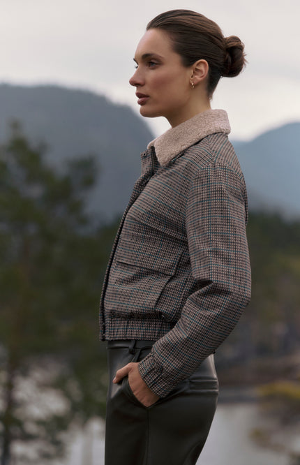Travel Jacket Georgia Marin Check Print L49-475-3509