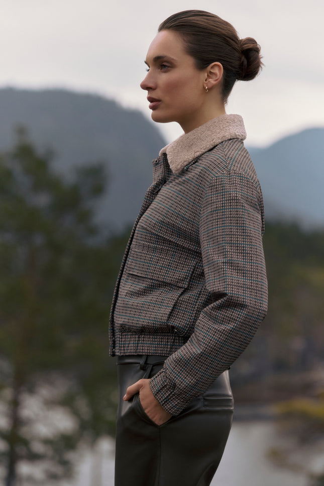 Travel Jacket Georgia Marin Check Print L49-475-3509