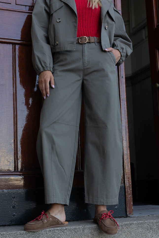 Broek Olivia Dark Olive FW26.291432