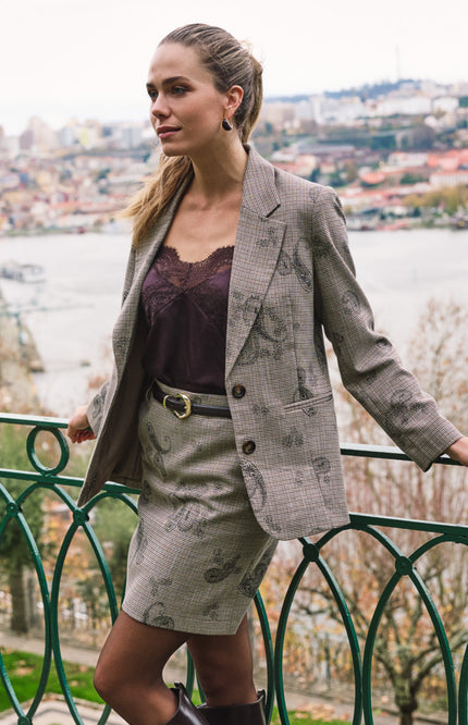 Blazer Paisley Check Print F26.17507