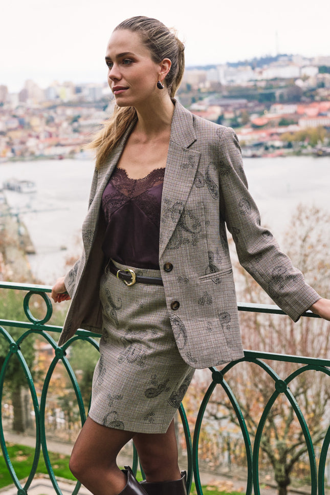 Blazer Paisley Check Print F26.17507