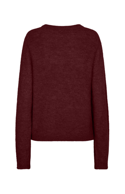 Cardigan Closed Placket Fancy Buttons Merlot F26.07510