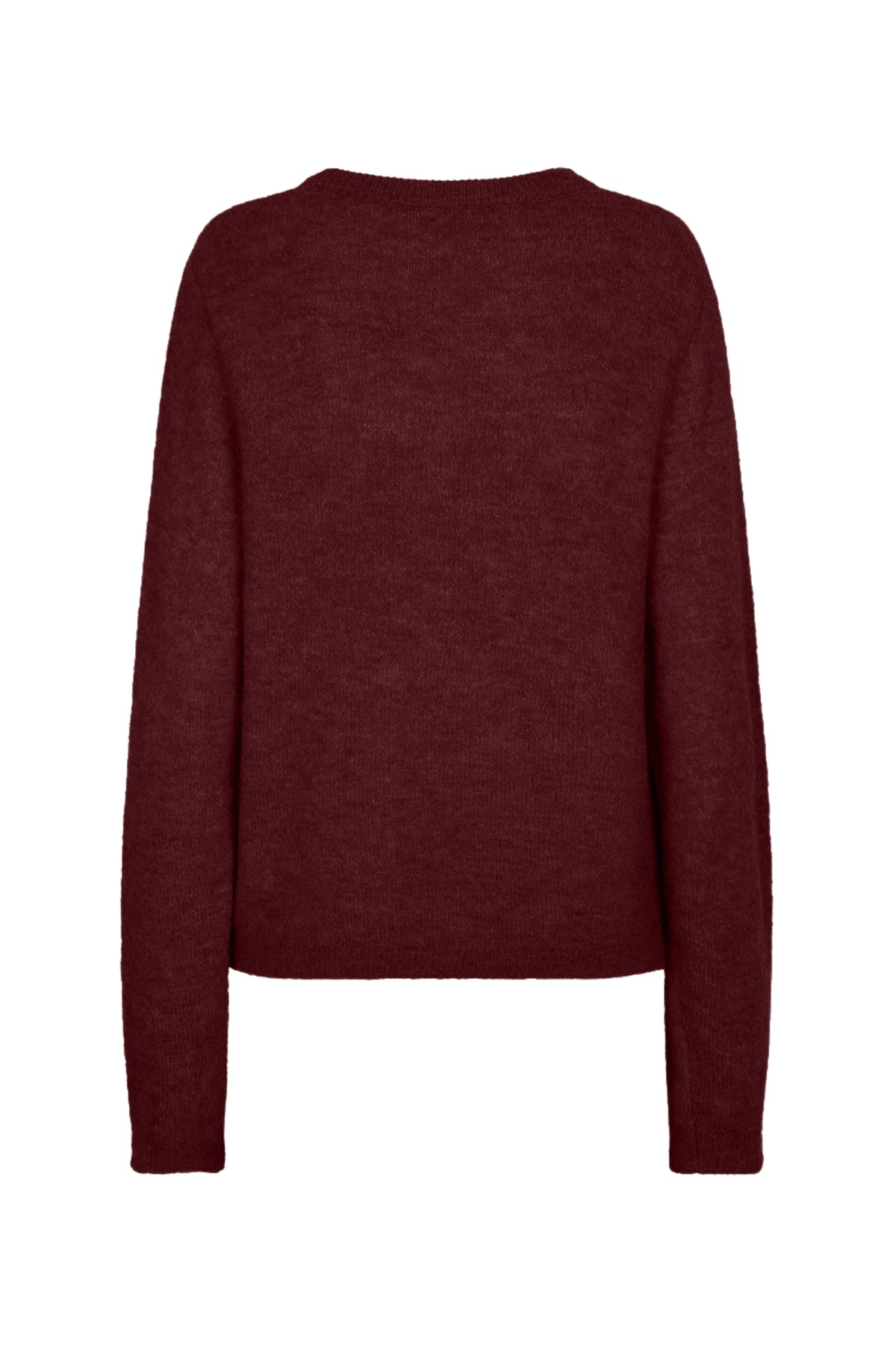 Lichte merlotkleurige cardigan met knopen en gesloten knoopsluiting van EsQualo, zachte textuur en modieus design.