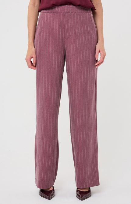 Broek Wide Herringbone Merlot F26.10511