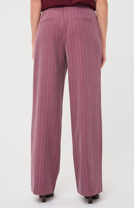 Broek Wide Herringbone Merlot F26.10511