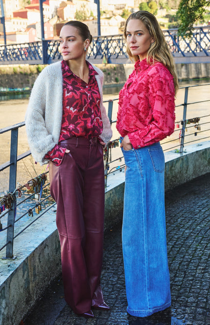 Broek Wide PU Merlot F26.11504