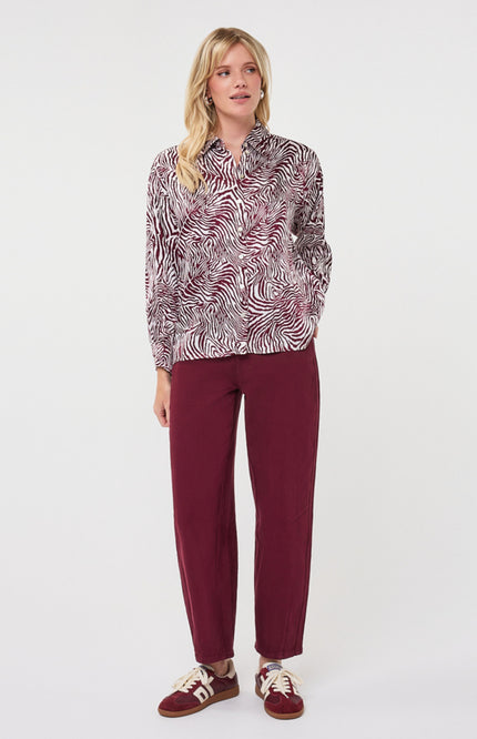 Jeans Barrrel Denim Merlot F26.12507
