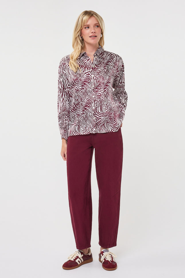 Jeans Barrrel Denim Merlot F26.12507