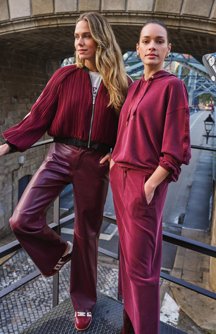 Jacket Bomber Plisse Merlot F26.28500