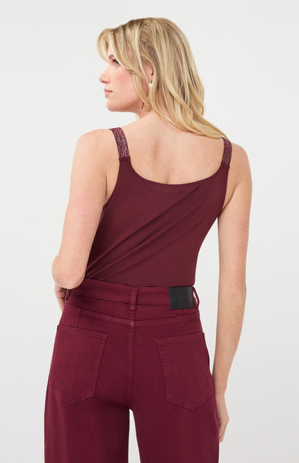 Singlet Lurex Straps Merlot F26.30514