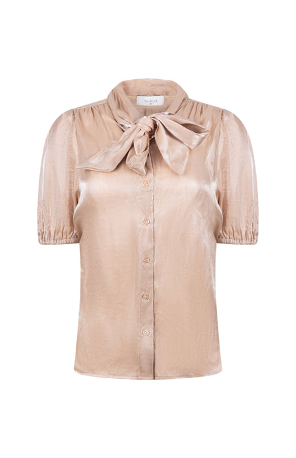 Blouse Alberta Bow Sand NKF02161