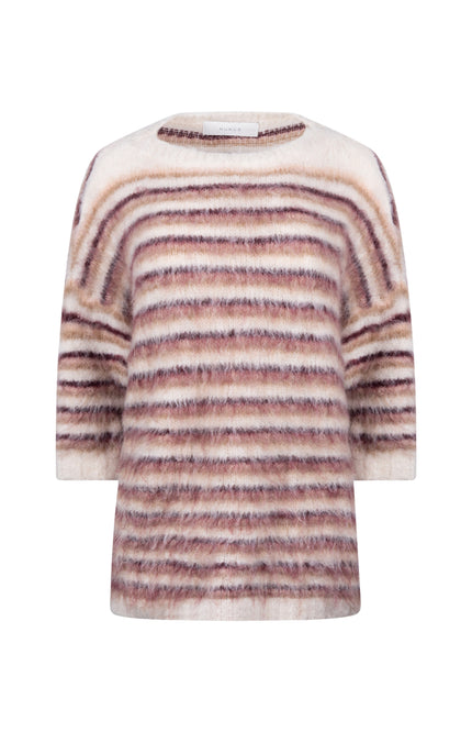 Trui Lucia Stripe Offwhite Rose NKF03075
