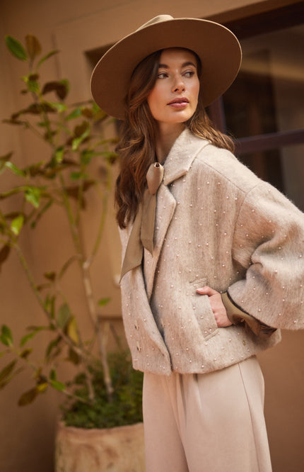 Jacket Danique Pearls Sand NKF13149
