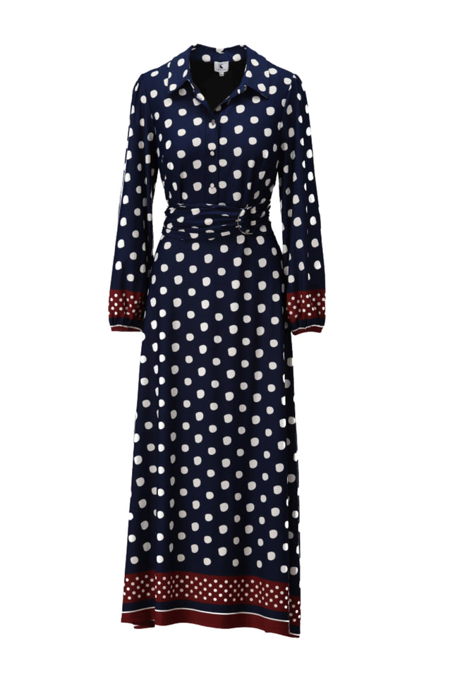 Jurk Maxi Met Bolletjesprint D328L-P157