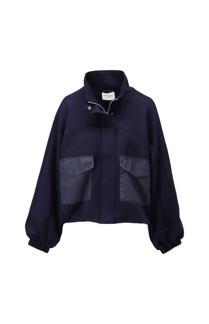 Jacket Met Rits & Zakjes Navy D500L