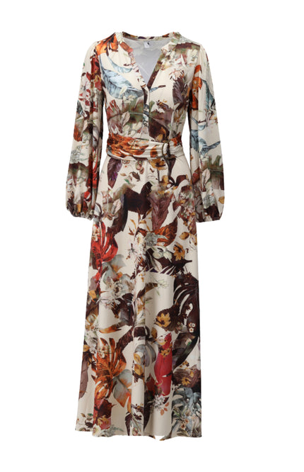 Jurk Maxi Met Botanische Print D204-P171