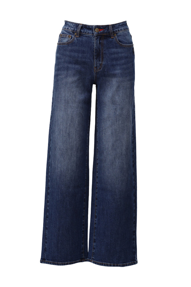 Jeans Met Strass Blue Denim D702L