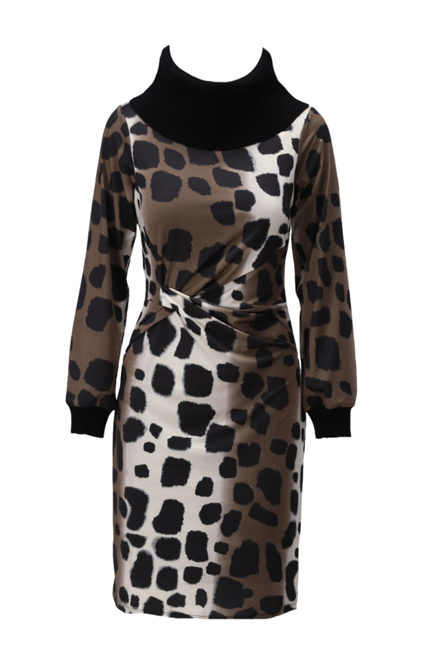 Jurk Rolkraag Met Print D114-P147