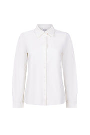Zoso Travel blouse Karen in offwhite, lichte, losse blouse met lange mouwen en knoopdetail, geschikt voor reizen en casual dragen