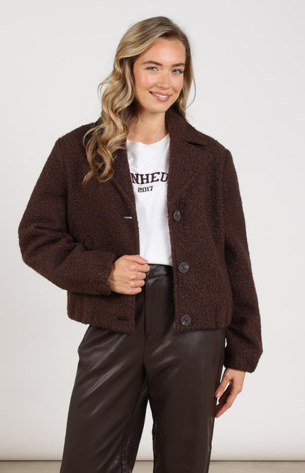 Jacket Madelin Boucle Chocolate NKF12010