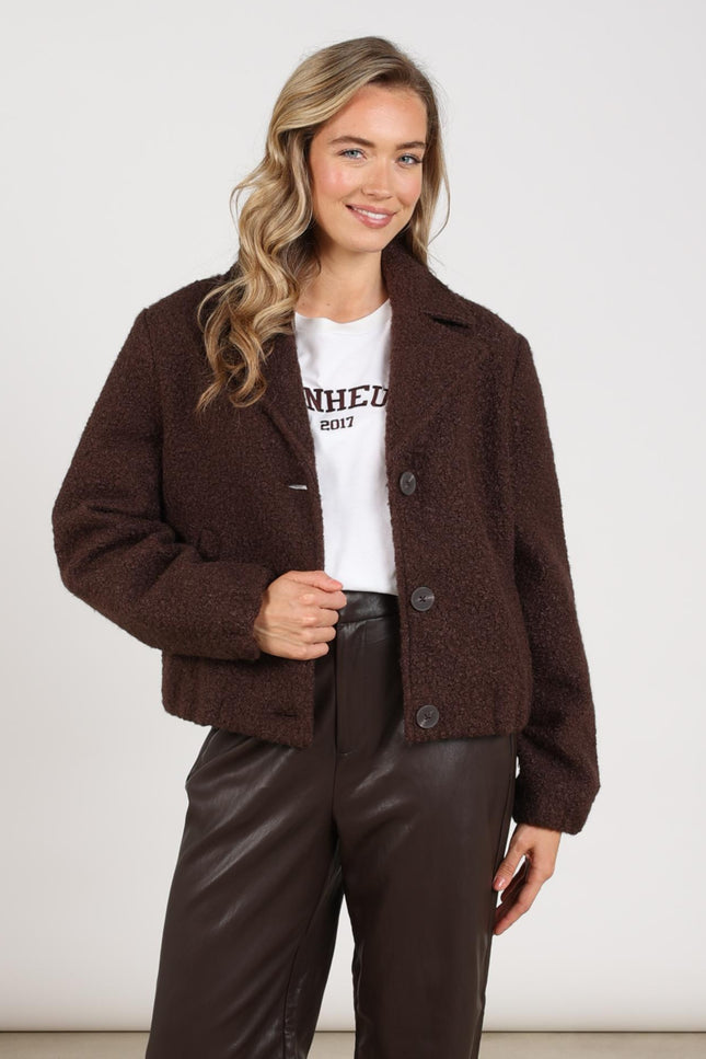 Jacket Madelin Boucle Chocolate NKF12010
