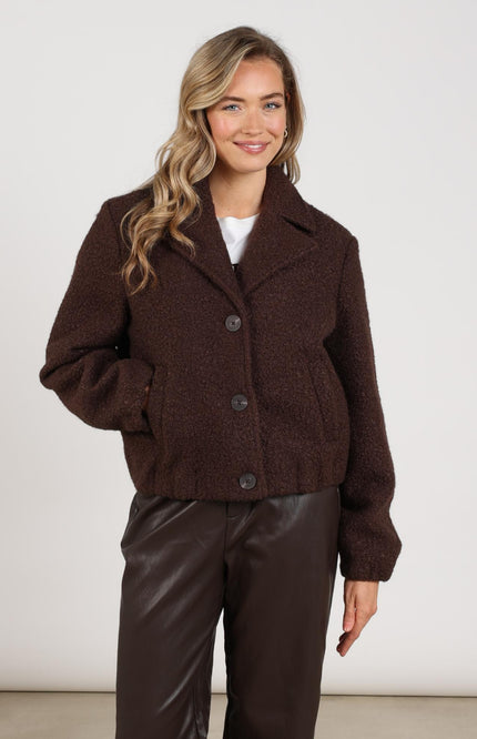 Jacket Madelin Boucle Chocolate NKF12010