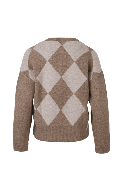 Vest Ruitjes Zand 890600