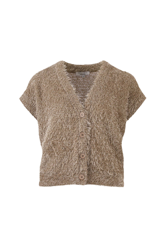 Gilet Fluffy Taupe 475606