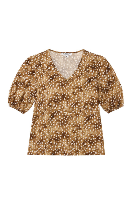 Blouse Bambi Print Camel 183626