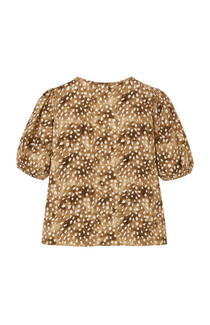 Blouse Bambi Print Camel 183626