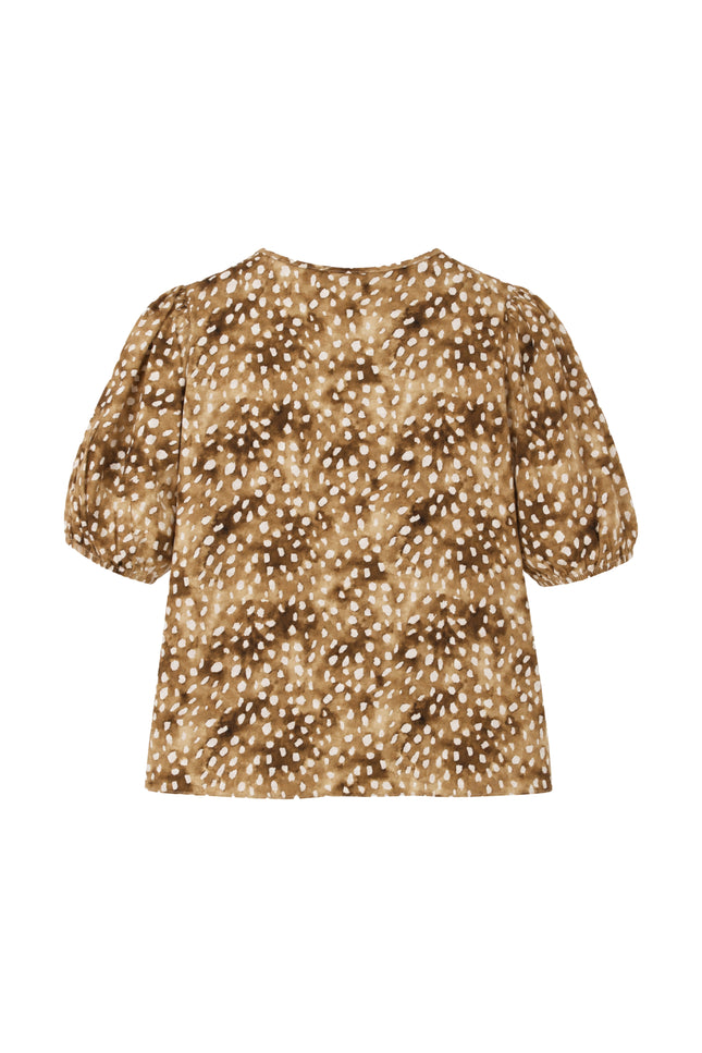 Blouse Bambi Print Camel 183626