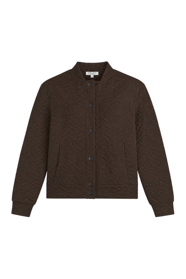 Jacket Structuur Bruin 183333