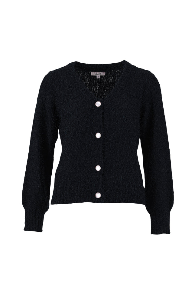 Vest V-hals Fluffy Navy 426493