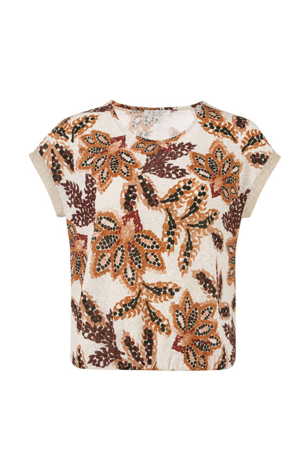 Blouse Bloemenprint Lurex Tape Port 156584