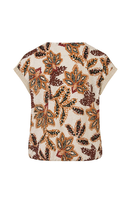 Blouse Bloemenprint Lurex Tape Port 156584