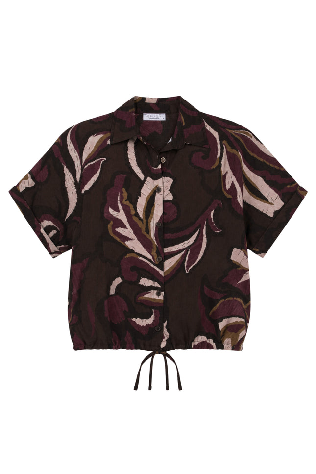 Blouse Strik Bladprint Port 503645