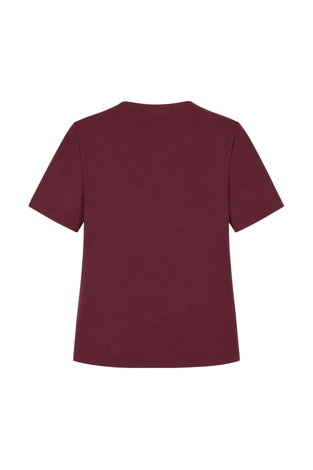 Wilgenkleurige Enjoy Top Uni Port 183207, casual damestop met ronde hals en zachte stof, gedragen door een model.