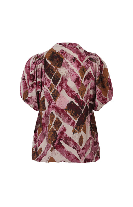 Blouse Grafische Batik Ruit Print Port 886410